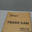 TIPGO Slim Bathroom Trash Can with Lid Soft Close, Step Pedal, 6 Liter / 1.6 Gallon Stainless Steel Trash Bin, Small Garbage Cans for Bedroom, Office, Kitchen (White)