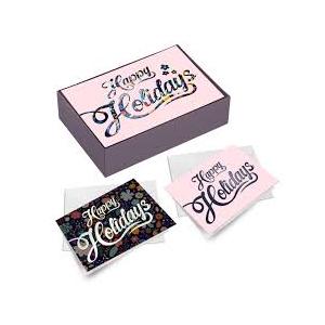 easykart labels 18 Happy Holidays Cards with Envelopes, 7.25 x 5.5 Merry Christmas New Year Wishes Cards with Seal Stickers For Friends, Family and loved Ones