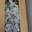 2 Pack 4 Ft Snow Flocked Christmas Entrance Tree in Pot Base with Timer 8 Mode 60 Warm White and Colorful Change Lights 12 Pine Cone Battery Operated for Porch Front Door Entryway Home