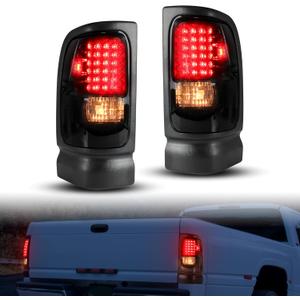 KEWISAUTO LED Tail Lights for RAM 1500 1994-2001, LED Smoked Black Rear Brake Stop Light Taillights for Dodge RAM 1500/2500 / 3500 1994 1995 1996 1997 1998 1999 2001 2002 Accessories (2PCS)
