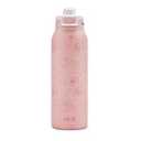Ello Pop & Fill 32oz Stainless Steel Water Bottle with Quick Fill Technology, Double Walled and Vacuum Insulated Metal, Leak Proof Locking Lid, Sip and Chug, Reusable, BPA Free, Roses