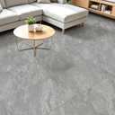 Art3d Marble Textured Click-Lock Vinyl Floor Tiles 12-Pack, 24 x 12 Inch Floor Planks Waterproof Flooring for Living Room, Kitchen, Basement, Ideal for New Home Buyers & Future Movers, Gray Marble
