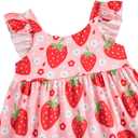 Vieille Toddler Girls Summer Dress Ruffle Sleeveless Casual Beach Sundress Tiered Swing Princess Dress for 2-8 Years (Pink)