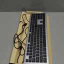 TECKNET Bluetooth Keyboard Rechargeable, 4-Device Free Switching (2.4G+BT), Ultra-Slim Full Size Wireless Keyboard, Quiet Typing, for PC/Laptop/Smart TV/Phone, Adjustable Stand, 12 Multimedia Keys (Silver&Grey)