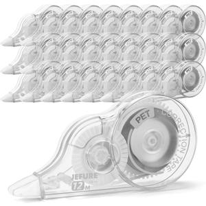 30 Pcs 39.4 Ft Correction Tape, Tear-Resistant Tape Bulk for School, Office, Note Taking, Journal (Tape Width 0.2 in, Clear) (1 Count (Pack of 30))