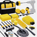 YJUSMAK 29Pcs Car Detailing Kit with 18" Wheel Rim Brush, Car Detailing Brush Set, Car Cleaning Tools Kit for Interior Exterior Wheels, Yellow