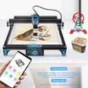 Comgrow Z1 Laser Engraver 10000mW Output Power, 24V Desktop Laser Cutter and Engraving Machine with Eye Protection Compressed Laser Spot 0.08mm, 10000mm/min Diode Laser Cutting for Metal Wood, Laser 4