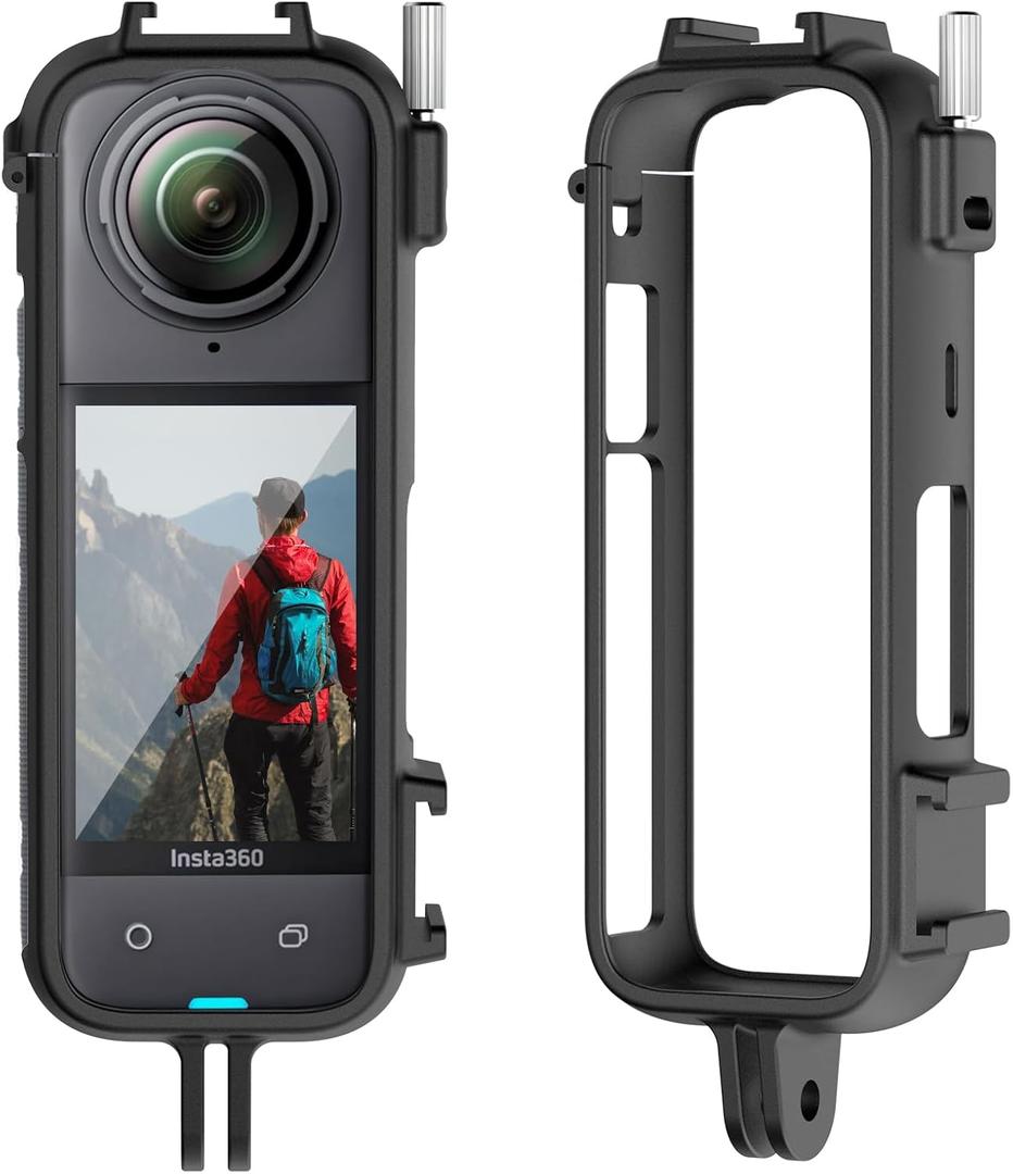 for Insta360 x4 Protective Frame Plastic Cover Cage with Adapter Mount & Screw Insta360 X4 Accessories Black