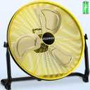 20" Large Battery Fan, Portable Battery Operated Floor Fan, Rechargeable Cordless Camping Fan for Outside, 360 Tilt, USB Output, Wireless, for Home Outdoor Gazebo Office Garage Outside Gym