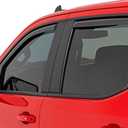 Rough Country in-Channel Window Rain Guards for Chevy Silverado & GMC Sierra 1500/2500HD/3500HD Crew Cab (2019-2025) - Low Profile Window Visors, 4-Pc Rain Guard for Trucks