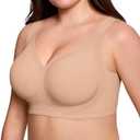 ProKloud Jelly Bras for Women No Underwire Wireless Bra with Support and Lift Full Coverage Comfy Seamless Bra, Small