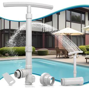 (2025 Upgrade)Pool Fountain for Above and In-Ground Pools, Dual Spray Sprinkler Fountain, with Extension Tube,Adjustable Height,360Adjustable Waterfall for Cooling & SPA Relaxation, Pool Accessories