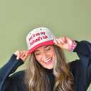 Put It on My Husbands Tab Hat, Funny Vintage Trucker Hats Adjustable Cap for Men Women Classic Baseball Caps (White)
