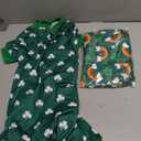 2-Pack St.Patrick's Day Dog Pajamas Clover Rainbow Pet Jumpsuits Puppy Pjs Lucky Shamrock Dog Onesie St Patricks Dog Jammies Costume Outfit Clothes for Small Medium Large Dogs XL