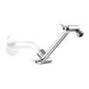 OFFO Shower Head Extension Arm, 6 in Shower Extension Arm with Locking Nut, Adjustable Height and Angle Shower Arm Extender, Universal G1/ 2 Connector for Fixed and Handheld ShowerHead, Chrome