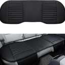Car Back Seat Cover, Breathable PU Leather Rear Seat Cushion Protector with Storage Bag, Rear Bench Cover Pad Fits for 95% Vehicle, Universal Interior Car Accessories (Black, Rear)