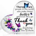 Ewong Thank You Gifts for Women, Acrylic Heart Keepsake for Female, Appreciation Friend Teacher Coworker Manager Superior Boss Volunteer Nurse Doctor Director Gifts Ideas (Thank you 1)
