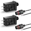 2Pack 12V 1.5A Replacement Yard Inflatables Adapter with 10ft Extension Cords, Low Voltage 18W Class 2 Power Supply, IP44 Transformer for Christmas Inflatables, LED Lights, Indoor Outdoor Decorations