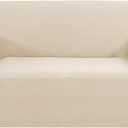 U-NICE HOME Loveseat Cover Stretch Couch Cover Sofa Cover Sofa Slipcover Furniture Protector for 2 Cushion Couch Sofa Pet Friendly(Loveseat, Beige)