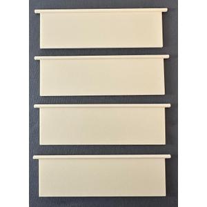 4 inch - Dryer air exhaust vent cover panel replacements UV and weather resistant OEM Upgraded PETG plastic color molded won't scratch, flake or fade. 4 Panels - Made and Assembled in USA (Beige)