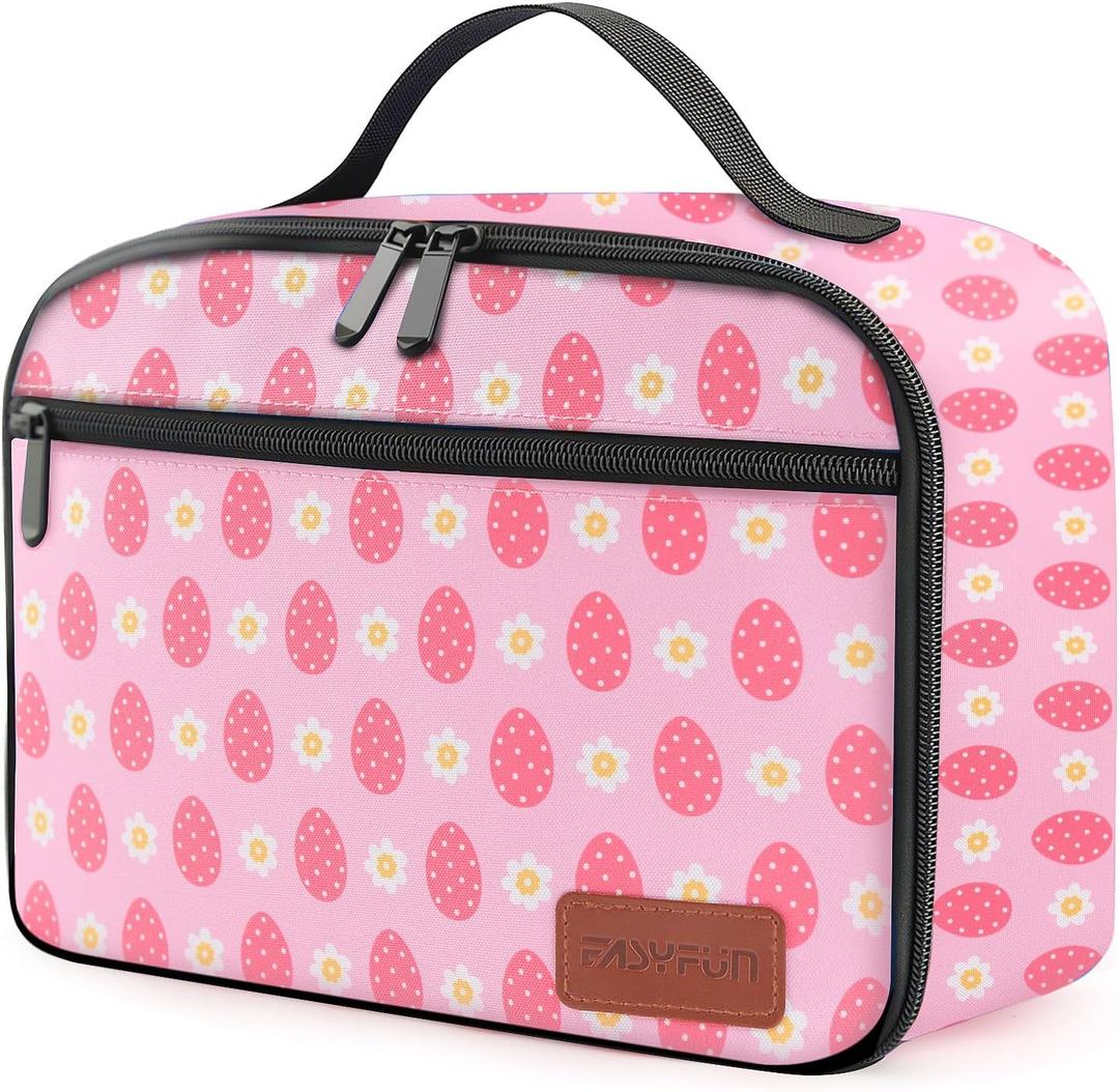 2 x Lunch Box Kids, Insulated Lunch Bag for Women Men, Cooler Reusable Cute Lunch Containers for Boy & Girls, Adults Leak Proof Large Lunch Tote Bags for School, Work, Travel, Picnic Outdoor and Beach