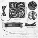 10w 12v Solar Panel Dual Fans Kit Waterproof Outdoor Solar Powered Exhaust Ventilation Fan Dual USB Portable Solar Attic Fan for Chicken Coop Greenhouse Shed PET Houses Window (1 Set)