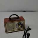 PRUNUS J-110 Radio Portable AM FM,Transistor Plug in Wall AC Power&Battery Powered&Rechargeable Radio for Emergency Use,Vintage Shortwave Radios with Bluetooth Support TF Card AUX USB Player for Gifts