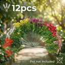 Artificial Flowers Faux Plants Outdoor Fake Flowers Spring Decor,12 Bundles Realistic Plastic Plant Colorful UV Resistant for Patio Home Yard GardenPlanters（white, pink, red, yellow, purple, Hot Pink）