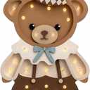 Cute Bear Night Light Wooden Bear Table Lamp