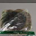 MIMAN Short Pixie Hair Toppers for Women Brown Mixed Blonde Fluffy Covering Hairpieces with Bangs Synthetic Pixie Topper for Thinning Hair Natural Looking Clip In Hairpieces