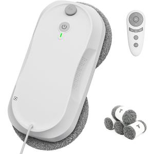 KKI Window Cleaning Robot,Upgraded Window Cleaner Robot, Auto-Dual Spray, Max 3200pa,3 Cleaning Modes & Edge Detection, Remote Control for High-Rise Windows, Glass Door,5Sets Cloths