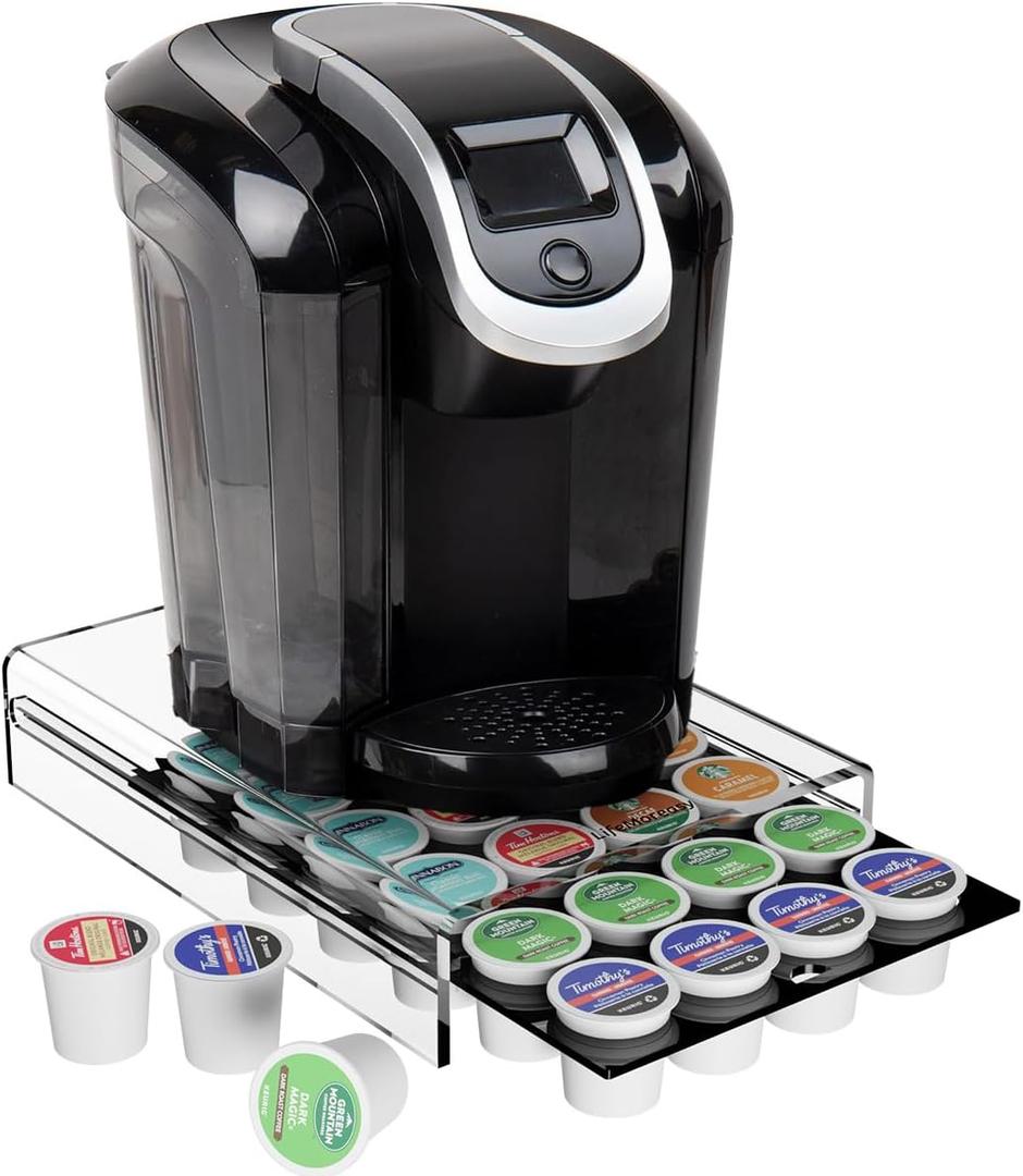 K Cup Holder Coffee Pod Holder Drawer Capsule Display Storage for K-cup 24pods