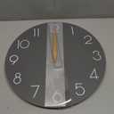 cicininc Wall Clock, 16 Inch Wooden Battery Operated Wall Clocks Silent Non-Ticking, Decorative Gray Clock for Living Room, Bedroom, Kitchen, Home, Office, School, Hotel