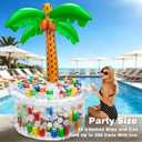 72" Inflatable Palm Tree Cooler, 200+ Drinks Super Large Capacity, Pool Party Decoration, Luau Party Decor, Beach Hawaiian Birthday Party Supplies Tropical Themed Summer Outdoor Drink Cooler