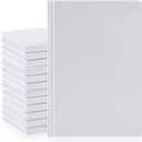 Henoyso 12 Pcs A5 Blank Notebooks Journals Bulk 100 Sheets/200 Pages Unlined Craft Notebooks Kraft Sketchbooks Hardcover for Writing Drawing for Gifts Students School Office, 8.3 x 5.7 in (White)