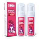 NOHOO Kids Foam Toothpaste with Fruit Flavor,Fluoride Free Natural Formul, Foam Toothpaste for Electric Toothbrush,Suitable for Toddler's Oral Cleaning and Cavity Prevention, Pack Of 1, Strawberry
