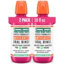 TheraBreath Anticavity Fluoride Oral Rinse Mouthwash, Fights Cavities, Strengthens Enamel and Freshens Breath, DentistFormulated, AlcoholFree, Sparkle Mint Flavor, 16 fl oz, Pack of 2
