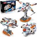 STEM 3 in 1 Space Vehicle Building Set - Creative Play Space Building Set with Spacecraft Model, Drone, and Wing Fighter, Great Birthday Gift Toy for Star Fans Kids Boys Ages 8+