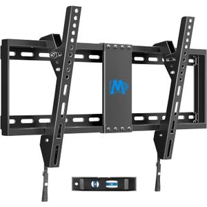 Mounting Dream UL Listed TV Mount for Most 37-75 Inch TV, Universal Tilt TV Wall Mount Fit 16", 18", 24" Stud with Loading Capacity 132lbs, Max Vesa 600 x 400mm, Low Profile Flat Wall Mount Bracket (Black)