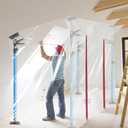 4PK Dust Barrier Poles,Steel Cabinet Jacks for Installing Cabinets,Adjustable 45.3-114.3" Quick Support Rod,Telescopic Support Pole for Zipwall