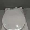 Round Toilet Seat, Standard 16.5 Slow/Soft Close Round Toilet Seat for Round Toilets, No-Slam Quiet-Close Lid, Easy-to-Install, White, Durable Never-Loosen Design