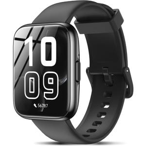 Smart Watches for Men Women - 1.83" HD 2025 Fitness Tracker with 100 Sports Modes, Heart Rate/Sleep Monitor, IP68 Waterproof, Bluetooth Call & Music Control for iPhone/Android (Black)