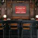 If Something Here Offends You, Please Let Us Know We Can All Use a Good Laugh, Vintage Metal Beer Signs for Home Bar Basement Garage Mancave Wall Art Decor, Tin Metal, 8 x 12 Inch (53548)