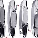 Exterior Chrome Door Handle Set of 4 - Compatible with Chevy, Cadillac & GMC Vehicles - 2007-2014 Silverado, Tahoe, Escalade, Sierra, Yukon, Avalanche - Replaces 15915659, 22738721, 22738722