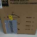 HOUSE DAY Black Plastic Hangers 60 Pack, Clothes Hangers with Non Slip Hooks, Durable & Space Saving Coat Hanger, Light-Weight Clothing Hanger, Perfect Closet Organizer for Everyday Use