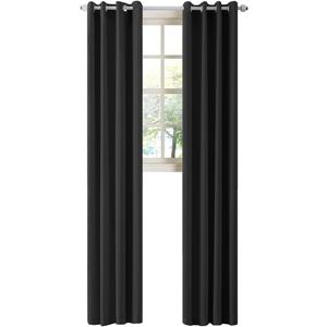 LA PALMA Thermal Insulated Blackout Darkening Grommet Living Room Curtains Window Drapes for Bedroom Pack of 2 Panels