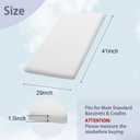 Lisara Bassinet Mattress, 41" x 29" Dual Sided Gel Memory Foam Mattress with Waterproof, Removable and Breathable Ice Silk Cover, Fit for 4moms Breeze Plus Portable Playard