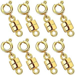OHINGLT Strong Magnetic Necklace Clasps and Closures, Gold Plated Jewelry Clasps Converters for Bracelet Necklaces Chain