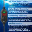 10W Mini Aquarium Heater for up to 1 Gallon Tanks | Super Small 5V/2A USB Fish Tank Heater with Digital Thermostat, Dry-Run & Overheat Protection, Memory Function