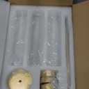 Hewory Gold Candle Holders, 3Pcs Brass Candle Stick Candelabra with Glass Candle Cover for Wedding Table Centerpiece Christmas Decor